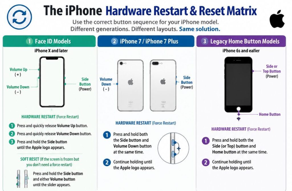 iphone restart - iphone force restart - iphone factory